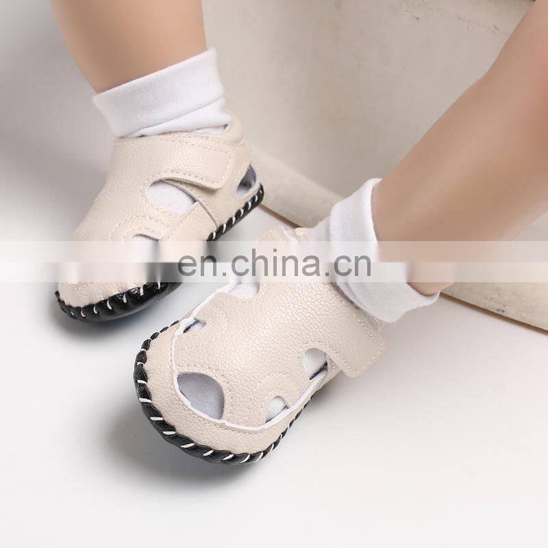 Summer Baby Boy Shoes Kids Beach Sandals for Boys Soft Leather Bottom Non-Slip Closed Toe Safty Shoes Children Shoes