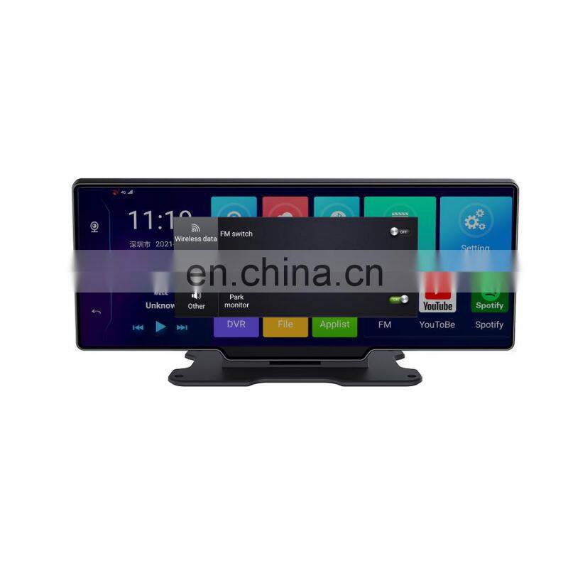 Car Surround Panoramic 4G android system car camera 10.26inch 1080P navigation gps DVR driving recorder with Smart Touch screen