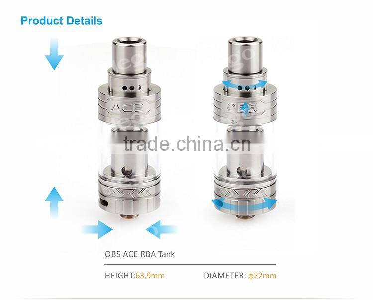 New Coming OBS ACE Tank with Top Filling Design OBS RTA Tank Wholesale from Elego