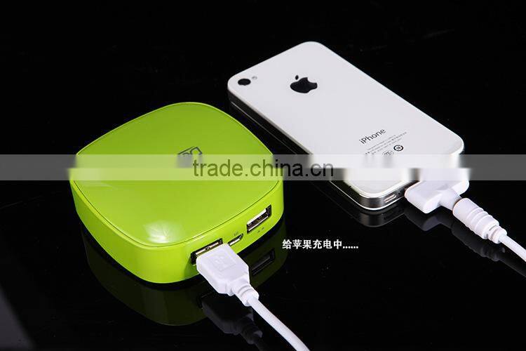 Square shape 6000mAh power bank portable mobile charger