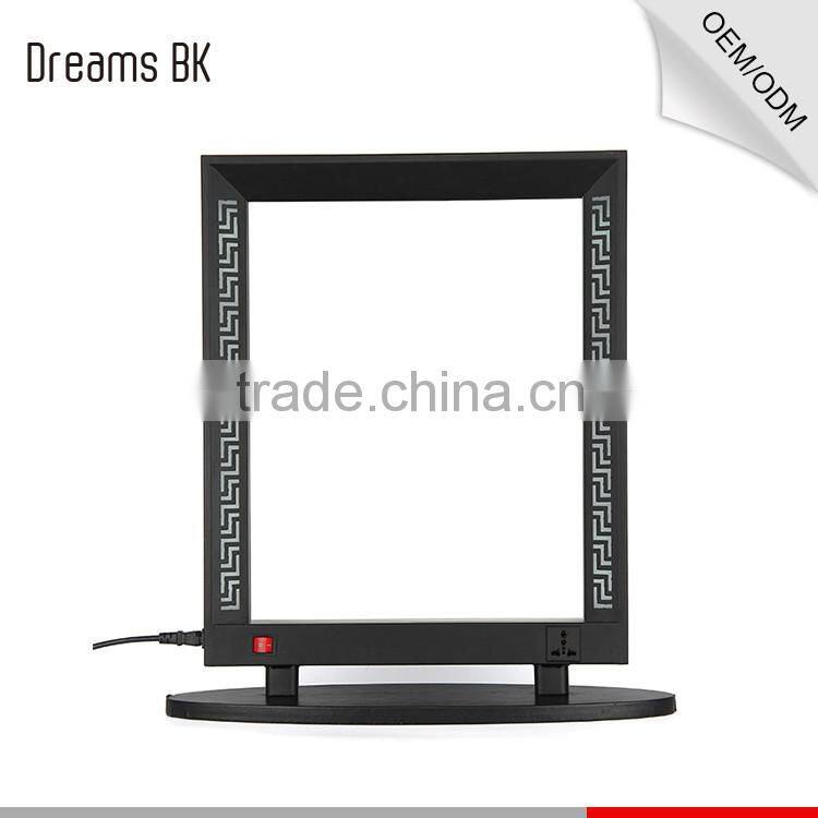 Professional desktop style aluminum hollywood makeup mirror with lights for salon hair dressing