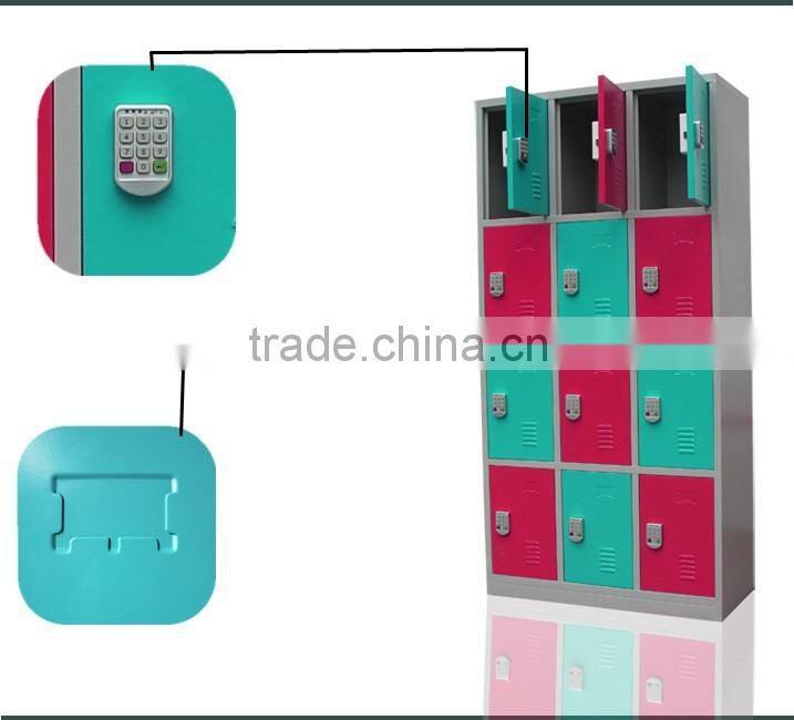 Multiple Door Double Color Steel Almirah Gym Clothing Cabinet