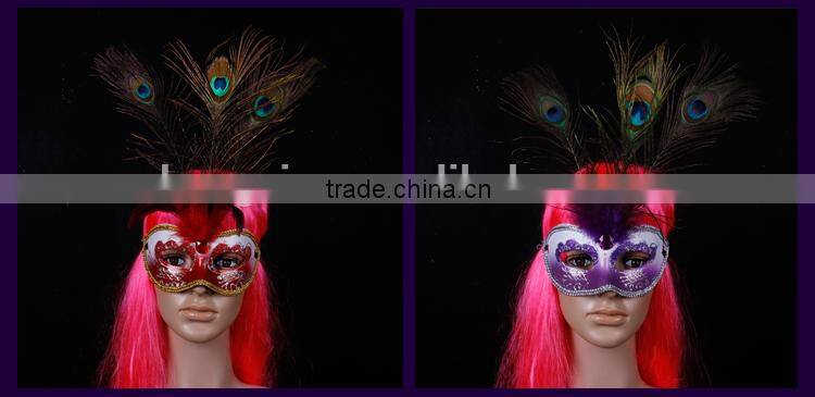 wholesale Ostrich feathers venetian mask party mask