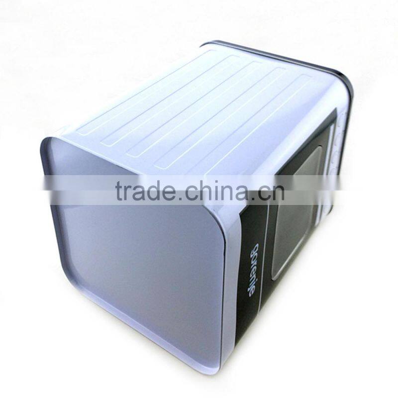rectangle tin cans with PVC window for electronic battery packing