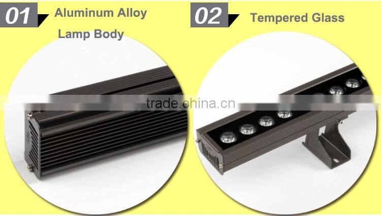 Outdoor IP65 Waterproof LED Wash Light DMX 512 RGB 3 in1 LED Wall Washer Light 36 3W