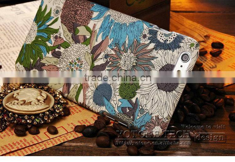 Rose flower polyester skin european style colorful minion case for Iphone 6 4.7 5.5 inch