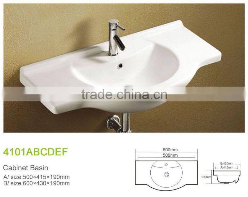 New bathroom cabinet/ ceramic wash basin/ sinks vanity W4101A