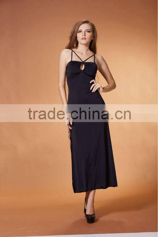 Newest arrival Fashionable sexy hot sales women night long fancy Halter Dress llingeries 3379