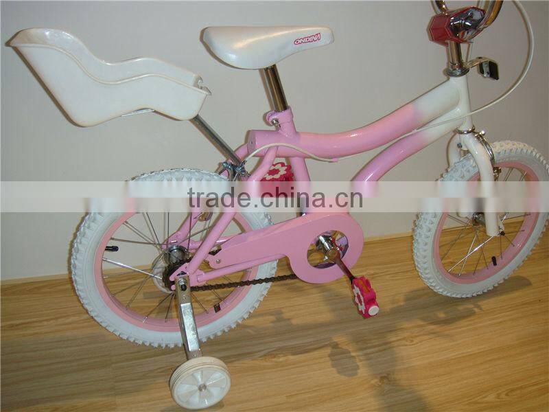 HH-K1640 16 inch pink best price children bicycle with baby seat