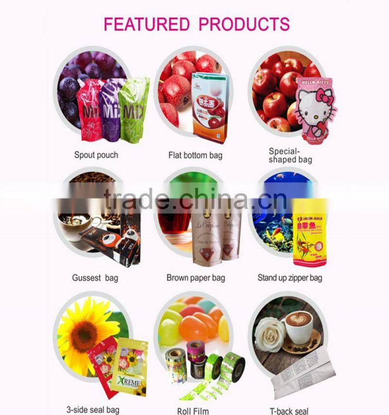 China supplier zipper bag paper bag mylar protein powder bag
