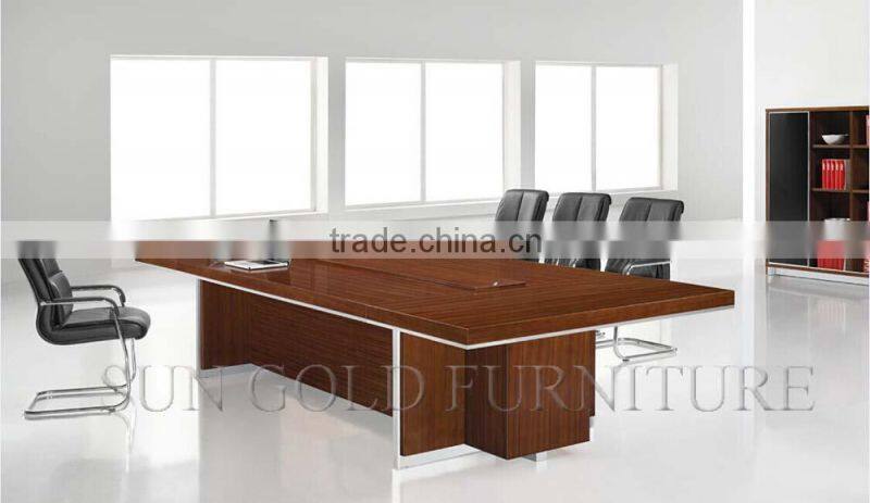 Plywood made Rectangular Boardroom table with Veneer surfaced (SZ-MT083)