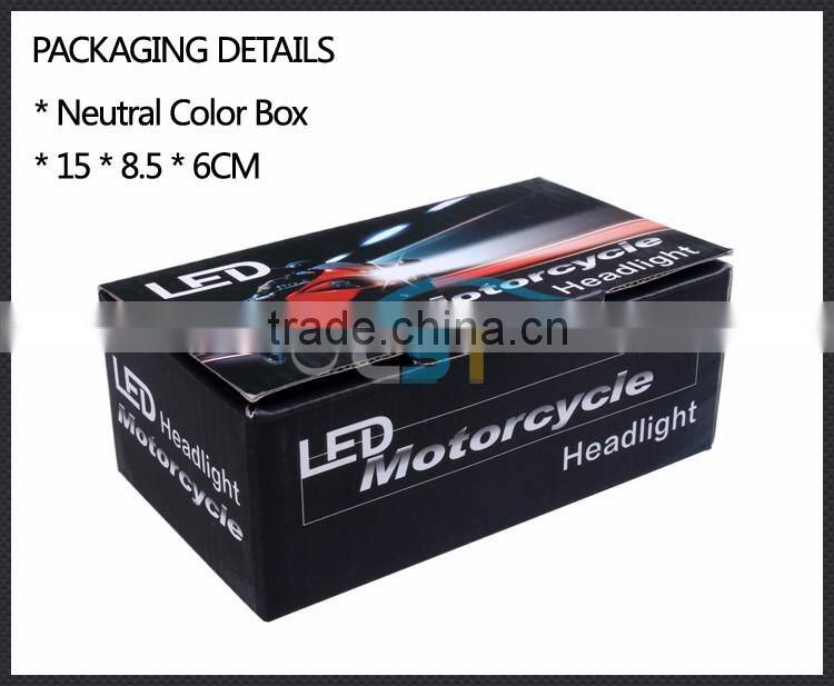 High quality fan design 9600LM super bright 12V 24V led motorcycle headlight