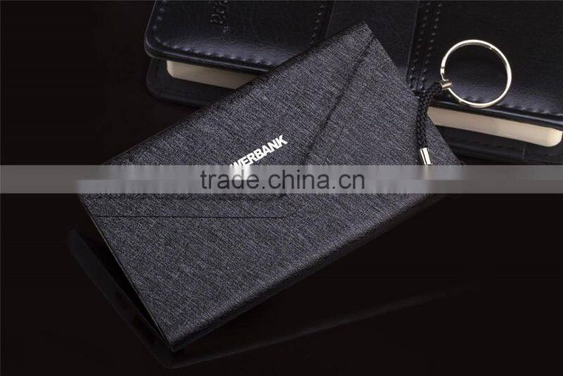2016 new Ultra Thin Envelope Style Leather Power Bank