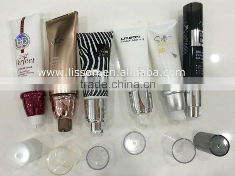 Airless Pump Cap Cosmetic Tube for Face Cleanser /Plastic Tube for Cosmetic Packaging with Airless Pump