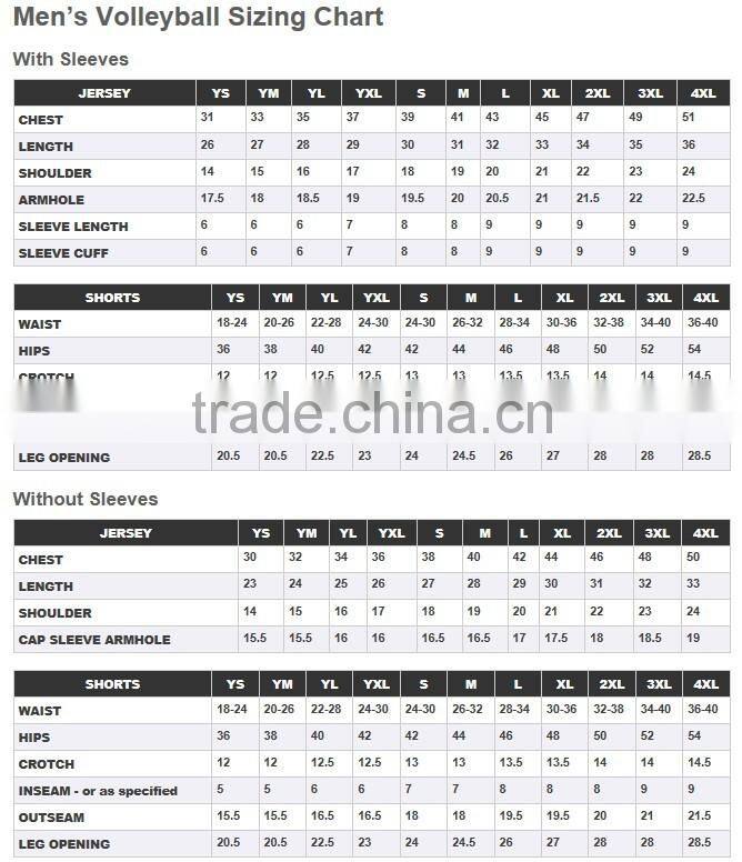 OEM quality men's volleyball jersey uniform in sublimation