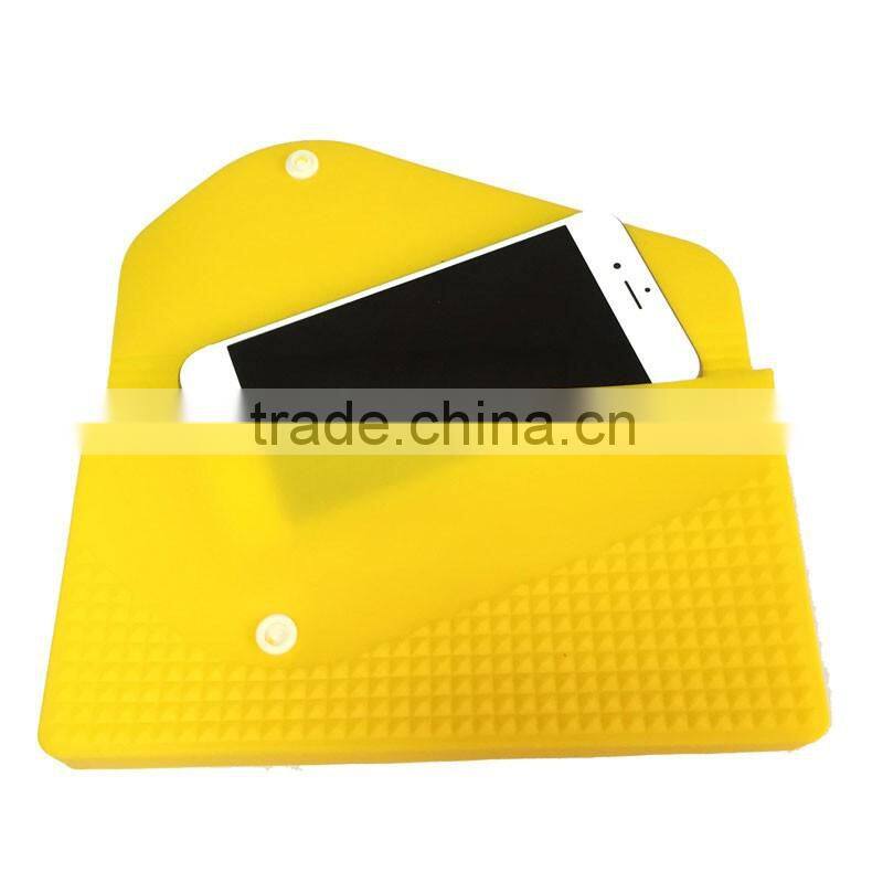 Wholesale 20*10cm Women Phone Bag Silicone Purse Pouch Girls Fashion Silicone Card Holder Wallet