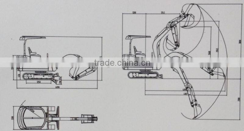 cheap mini crawler excavator/ New Condition and Crawler Excavator Moving Type/2.2 ton Mini hydraulic excavator