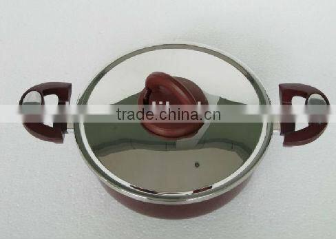 2016 Aluminum Non-stick cookware bakelite stock pot cooking pots casserole