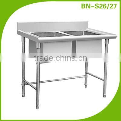 Economical Stainless Steel Restaurant Kitchen Sink Table With Stand