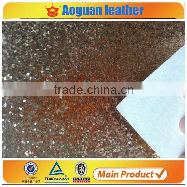 Printing flower pattern Pu synthetic Cork leather for shoe