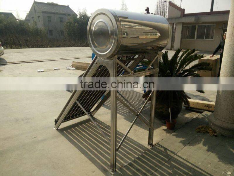 Stainless steel Vacuum Tube Compact Pressurized Solar water heater