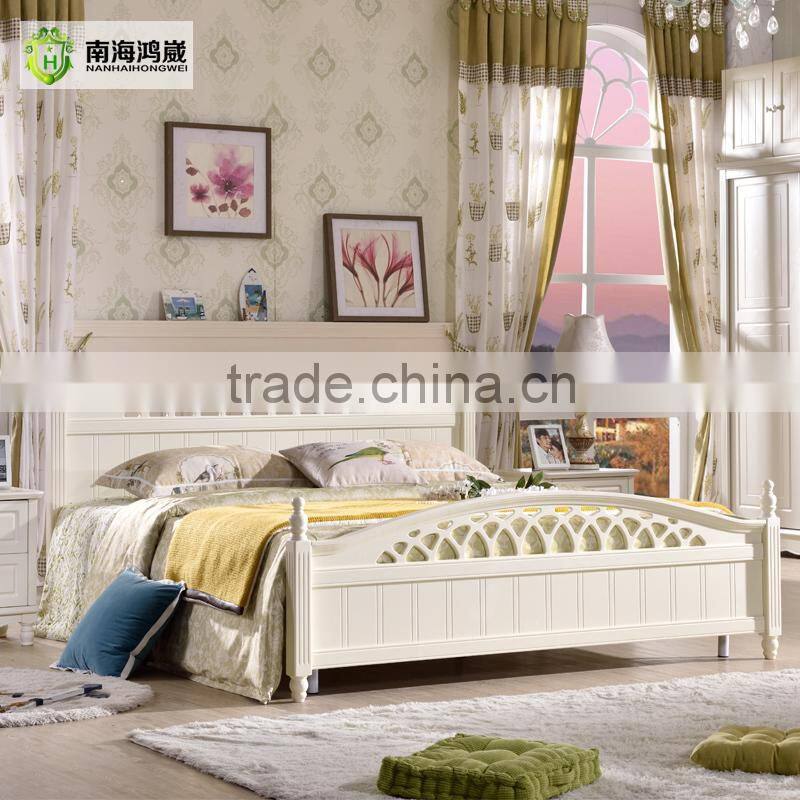 Latest Design White Wooden MDF Modern Bedroom Furniture