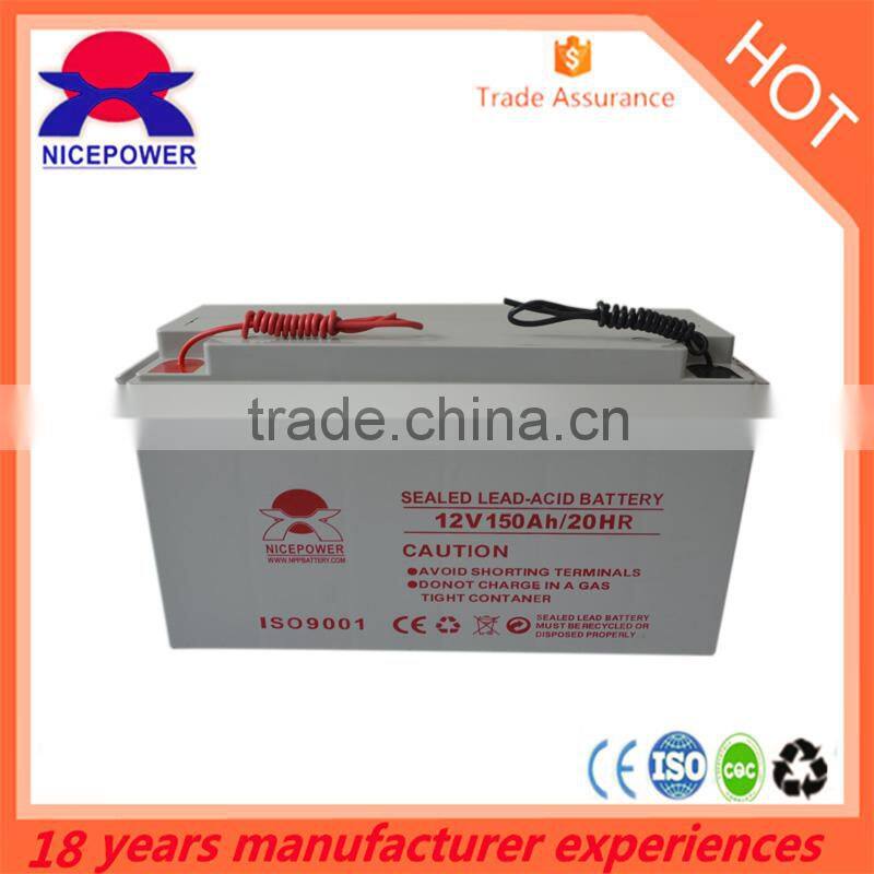 2016 Canton fair gel battery 12v 150ah