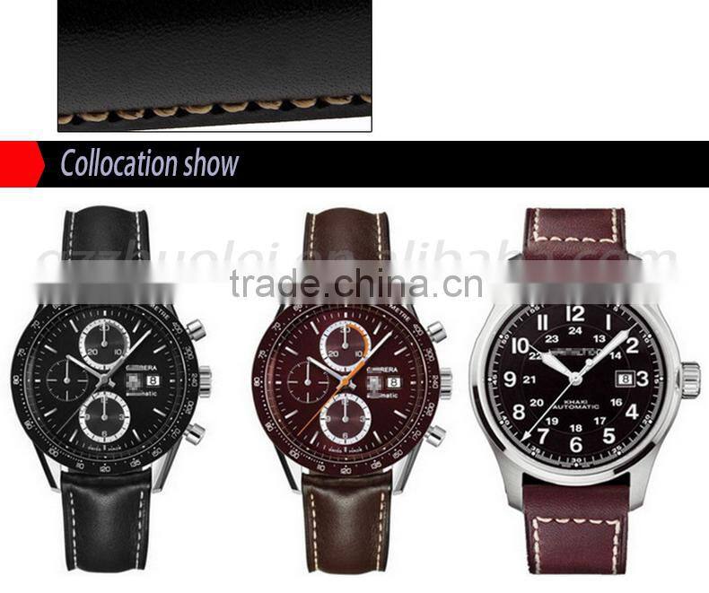 2015 new arrival 20|22mm high quality genuine cowhide leather bracelet with pin buckle wholesale 3pcs