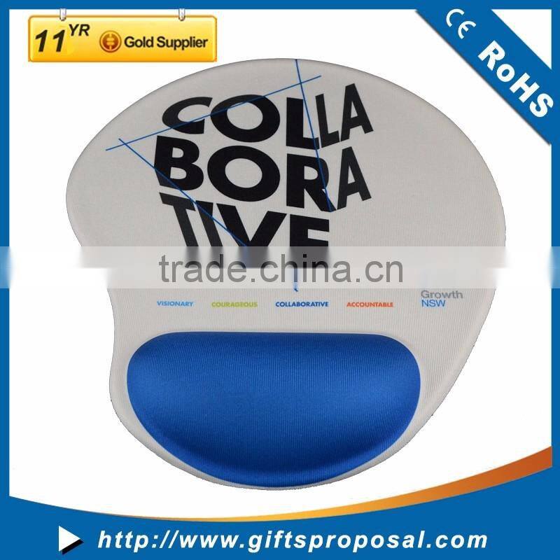 Silicone Gel mouse pad with fabric can add fullcolor customize logo print