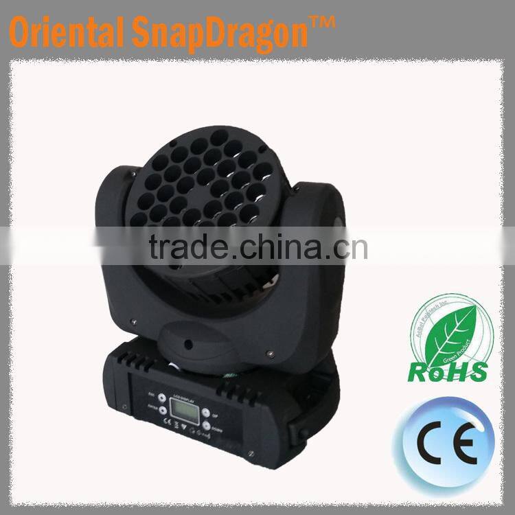 11/15CH 2 degree 36*3W RGBW DMX 512 beam led mini spot led rgb dmx moving head