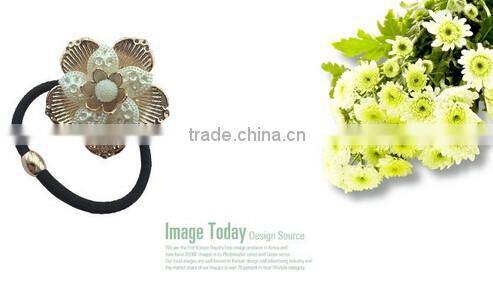 >>>New Design SW16534 girls fashion rhinestone flower Hair elastic/