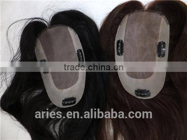 silk top and pu around the toupee, afro curl men toupee natural hairline