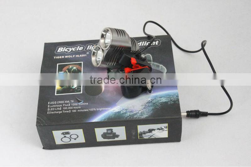 High Power 1200 lumens 2* XM-L T6 LED Bicycle Light