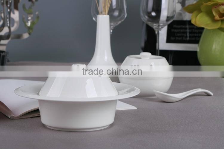 round white fine China ceramic soup tureen