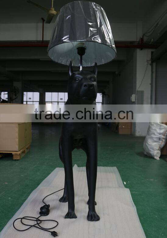 Modern Resin Animal Base Good Boy Floor Lamp for Megastore Decoration