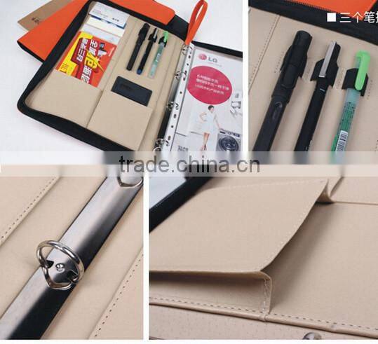 China High quality leather portfolio/ file folder leather file case