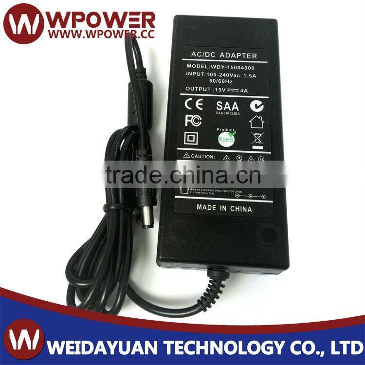 60W power adapter 15V 4A