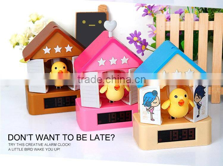 Bird shape Decorative Shooting Target Gun Alarm Clock