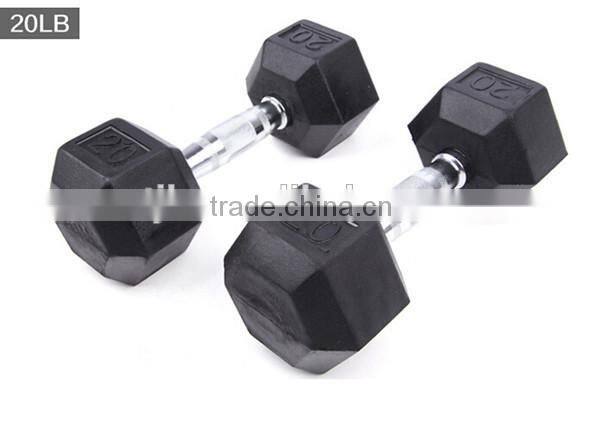 high quality PU Encased Solid Hex Dumbbell