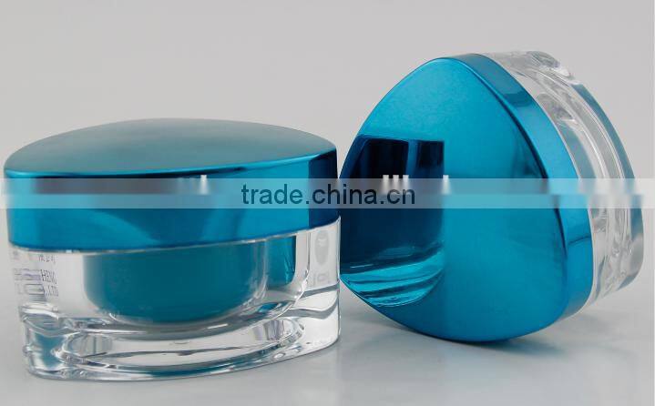 fancy acrylic lotion bottle with cover blue