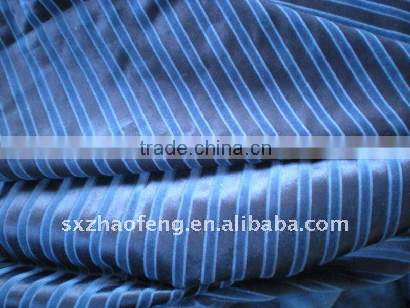stripe velvet upholstery fabric
