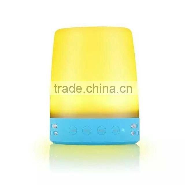 AJ99 Unique home decoration led lamp speaker bluetooth with 3 level brightness touch control design and retail
