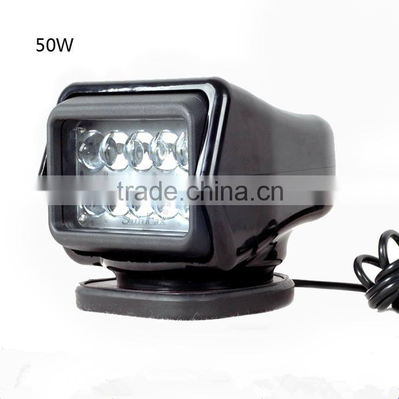 360 degree Rotating 50W Led Search Light Remote Control Spot Work Light For Jeep Off road Vehicles Trucks Boat