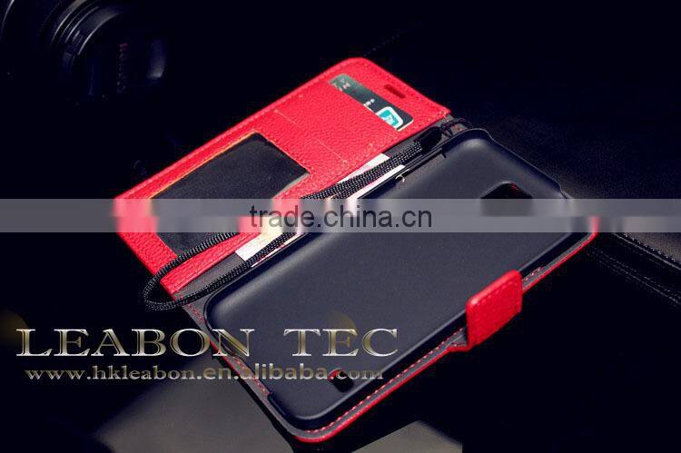 Hot Stylish Real Leather Case for samsung galaxy s5 wallet case, mobile phone case