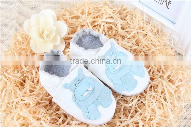 2016 Fancy Baby Prewalker Shoes Fashion Element Hippo F Cow Suede Soft Sole Newborn Baby Crib Shoes
