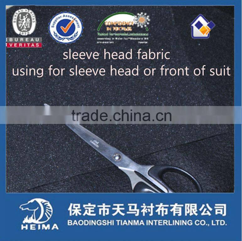 Factory price sleeve head fabric using for front of suit or sleeve head