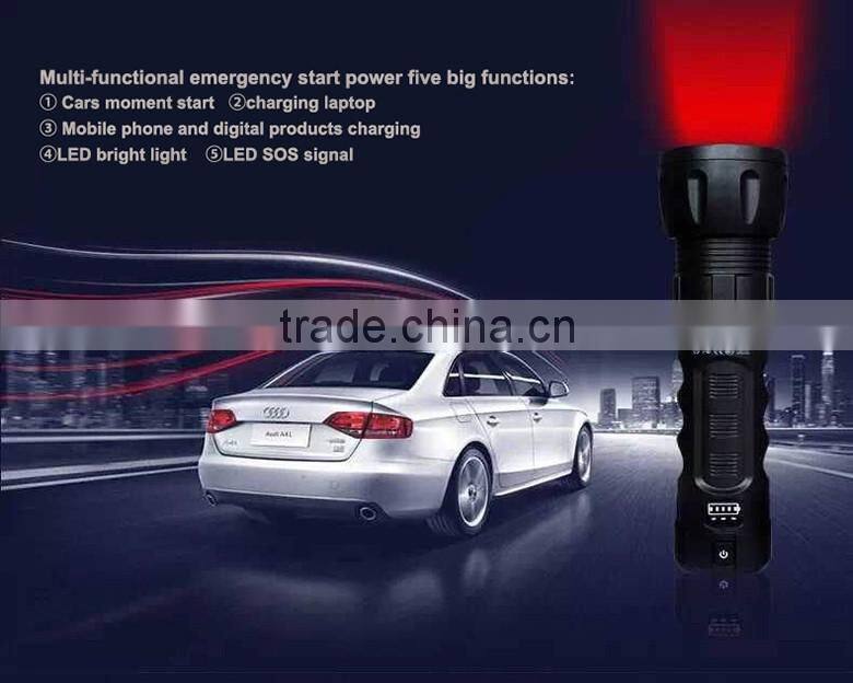 10000 mAh multi-function torch emergency jump starter with 19V/16V/12V/5V