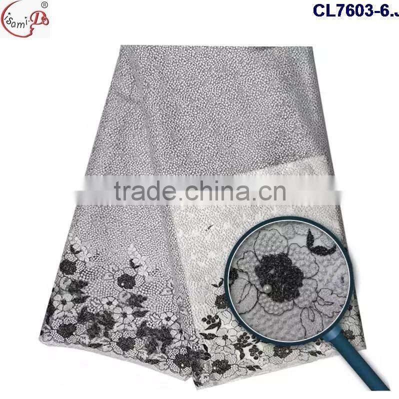 CL7603 Ladies dressing fabric net embroidery fabric design,tulle lace /french net lace fabric