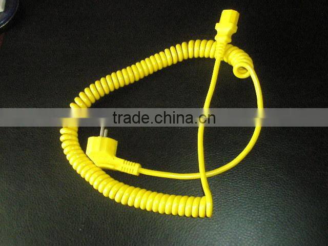 Hot Yellow PUR flexible OFC Spiral Cable made in China OEM