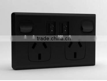 Nadway's colorful products wall switch with 2 USB 2100mA